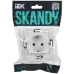 SKANDY Розетка с заземлением без защитных шторок 16А SK-R05W арктический белый IEK