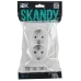SKANDY Розетка 2-местная с заземлением без защитных шторок 16А в сборе SK-R08W арктический белый IEK