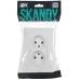 SKANDY Розетка 2-местная без заземления с защитными шторками 10А в сборе SK-R09W арктический белый IEK