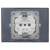 SKANDY Розетка 2-местная и крышкой 16А в сборе IP44 SK-R12Bl черный IEK