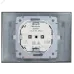 SKANDY Розетка 2-местная и крышкой 16А в сборе IP44 SK-R12N никель IEK