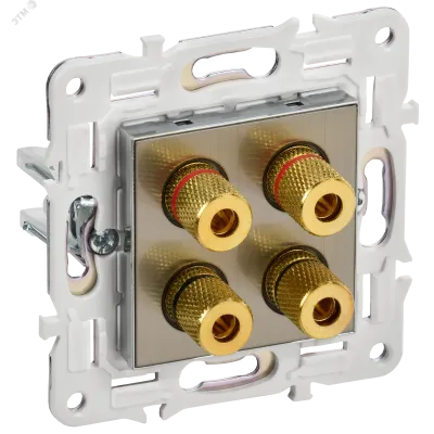 SKANDY Аудиорозетка 4-местная SK-A01N никель IEK