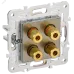 SKANDY Аудиорозетка 4-местная SK-A01N никель IEK