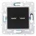 SKANDY Розетка USB A+A 3,1А SK-R15Bl черный IEK