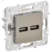 SKANDY Розетка USB A+A 3,1А SK-R15N никель IEK