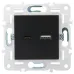SKANDY Розетка USB A+C 18Вт SK-R13Bl черный IEK