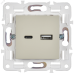 SKANDY Розетка USB A+C 18Вт SK-R13B бежевый IEK