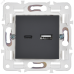 SKANDY Розетка USB A+C 18Вт SK-R13T титан IEK