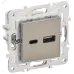 SKANDY Розетка USB A+C 18Вт SK-R13N никель IEK