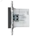 SKANDY Розетка USB A+C 18Вт SK-R13G графит IEK