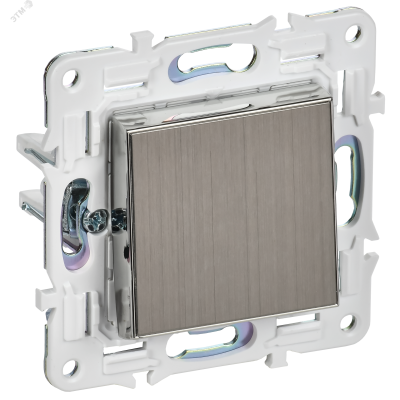 SKANDY Выключатель 1-клавишный 10А SK-V01N никель IEK