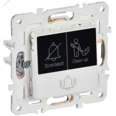 SKANDY Кнопка звонка с индикацией для отелей 10А SK-V17W арктический белый IEK