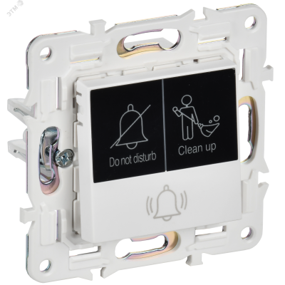 SKANDY Кнопка звонка с индикацией для отелей 10А SK-V17W арктический белый IEK