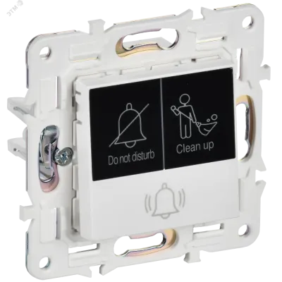 SKANDY Кнопка звонка с индикацией для отелей 10А SK-V17W арктический белый IEK