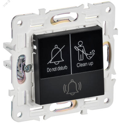 SKANDY Кнопка звонка с индикацией для отелей 10А SK-V17Bl черный IEK