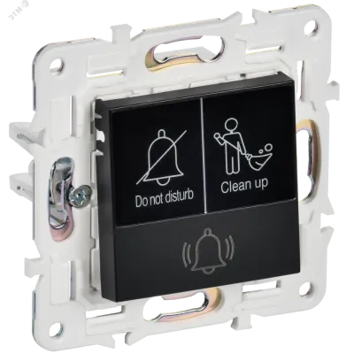 SKANDY Кнопка звонка с индикацией для отелей 10А SK-V17Bl черный IEK