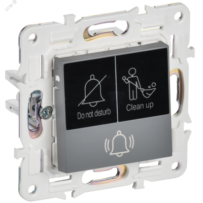 SKANDY Кнопка звонка с индикацией для отелей 10А SK-V17Gr серый IEK