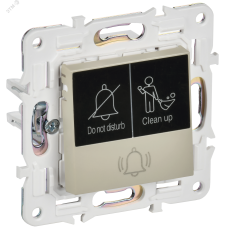 SKANDY Кнопка звонка с индикацией для отелей 10А SK-V17B бежевый IEK