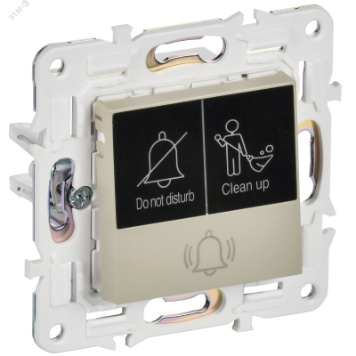 SKANDY Кнопка звонка с индикацией для отелей 10А SK-V17B бежевый IEK
