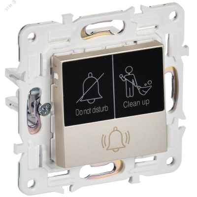 SKANDY Кнопка звонка с индикацией для отелей 10А SK-V17Sh шампань IEK