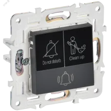 SKANDY Кнопка звонка с индикацией для отелей 10А SK-V17T титан IEK