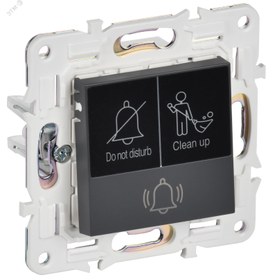 SKANDY Кнопка звонка с индикацией для отелей 10А SK-V17T титан IEK