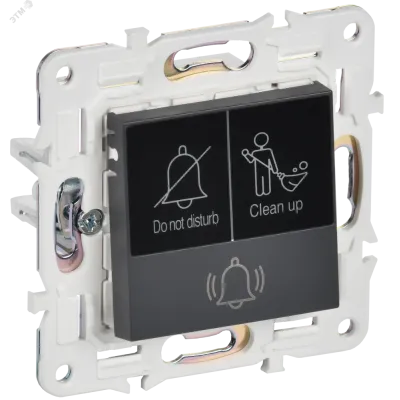 SKANDY Кнопка звонка с индикацией для отелей 10А SK-V17T титан IEK