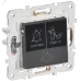 SKANDY Кнопка звонка с индикацией для отелей 10А SK-V17G графит IEK