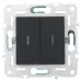 SKANDY Выключатель 2-клавишный 10А SK-V04G графит IEK