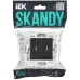 SKANDY Выключатель 2-клавишный с индикацией 10А SK-V09Bl черный IEK