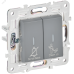 SKANDY Выключатель 2-клавишный с индикацией для отелей 10А SK-V16Gr серый IEK