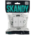 SKANDY Выключатель 2-клавишный проходной с индикацией 10А SK-V10W арктический белый IEK