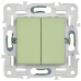 SKANDY Выключатель 2-клавишный перекрестный 10А SK-V06G мятный IEK