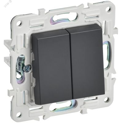 SKANDY Выключатель 2-клавишный перекрестный 10А SK-V06T титан IEK