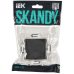 SKANDY Выключатель 2-клавишный перекрестный 10А SK-V06T титан IEK