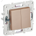 SKANDY Выключатель 2-клавишный перекрестный 10А SK-V06Sa песочный IEK