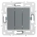 SKANDY Выключатель 3-клавишный 10А SK-V11Gr серый IEK