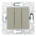 SKANDY Выключатель 3-клавишный 10А SK-V11B бежевый IEK