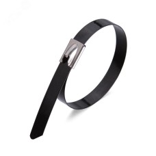 Стяжка стальная СКС-П (304) 7.9х200 (50шт) из нержавеющей стали AISI 304 с полимерным покрытием