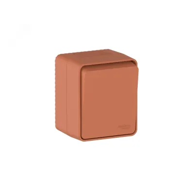 AtlasDesign PROFI IP54 О/У 1-клавишный ВЫКЛЮЧАТЕЛЬ 10 АХ, ТЕРРАКОТОВЫЙ