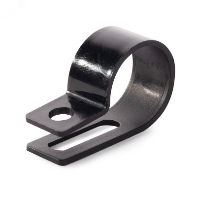 Скоба пластиковая СНК 20 (черн) (100шт) Р-образная