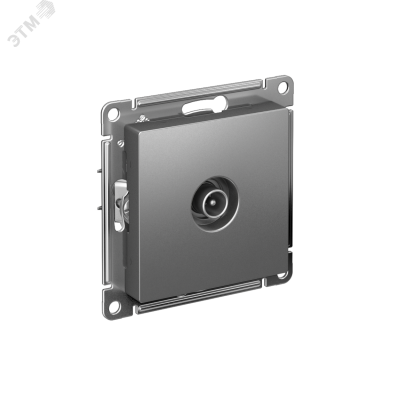 Розетка ATLASDESIGN TV оконечная 1DB механизм сталь
