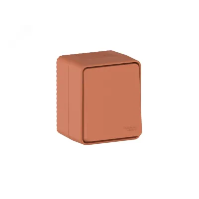 AtlasDesign PROFI IP54 О/У 1-клавишный ПЕРЕКЛЮЧАТЕЛЬ 10 АХ, ТЕРРАКОТОВЫЙ