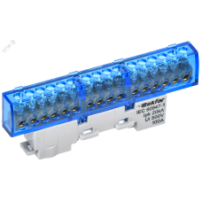 TEKFOR Шина N ноль изолированная на универсальном держателе 6х9-16-С IEK