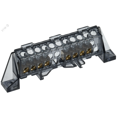 TEKFOR Шина N ноль в комбинированном DIN-изоляторе Стойка 6х9-(4+4)-Ч IEK