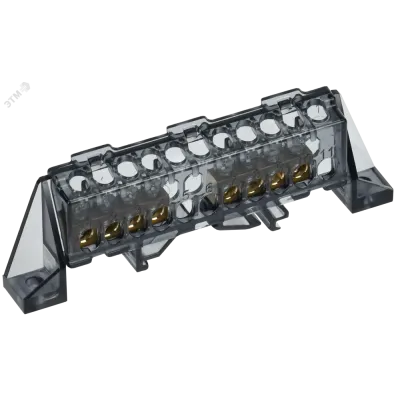 TEKFOR Шина N ноль в комбинированном DIN-изоляторе Стойка 6х9-(4+4)-Ч IEK