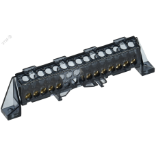TEKFOR Шина N ноль в комбинированном DIN-изоляторе Стойка 6х9-(5+7)-Ч IEK