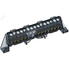 TEKFOR Шина N ноль в комбинированном DIN-изоляторе Стойка 6х9-(5+7)-Ч IEK