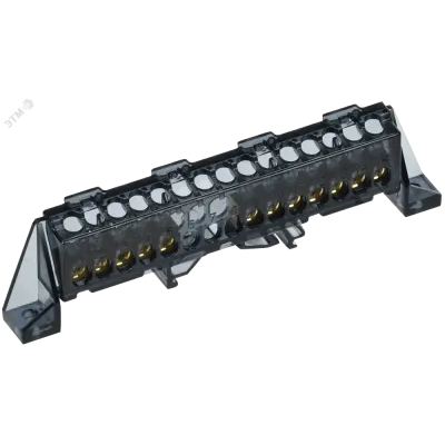 TEKFOR Шина N ноль в комбинированном DIN-изоляторе Стойка 6х9-(5+7)-Ч IEK