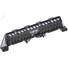 TEKFOR Шина N ноль в комбинированном DIN-изоляторе Стойка 6х9-(7+7)-Ч IEK